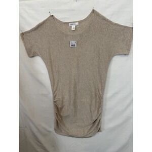 Motherhood Maternity Soft Cotton Dolman Sleeve Side Ruched Sweater NWT Size S